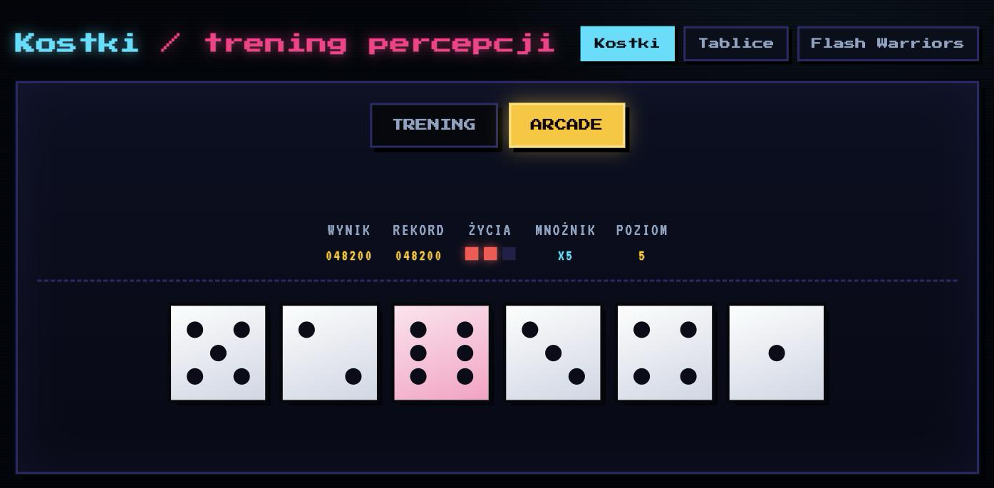 Kostki / trening percepcji